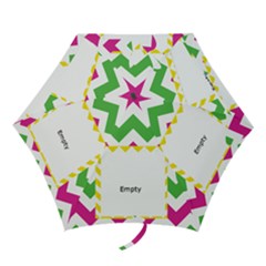 pink green chevron with photos - Mini Folding Umbrella