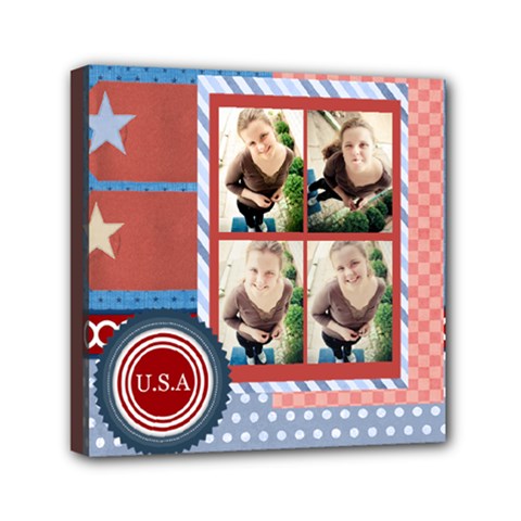 USA 4- july - Mini Canvas 6 x 6 (Stretched) USA 4- july - Mini Canvas 6 x 6 (Stretched)