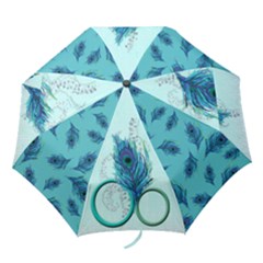 Peacock feather folding umbrella Peacock feather folding umbrella