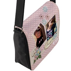Flap Closure Messenger Bag (L) 