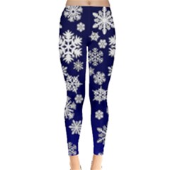 Midnight Snowflake Print Leggings