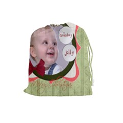 merry christmas - Drawstring Pouch (Large) merry christmas - Drawstring Pouch (Large)