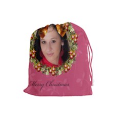 merry christmas - Drawstring Pouch (Large) merry christmas - Drawstring Pouch (Large)