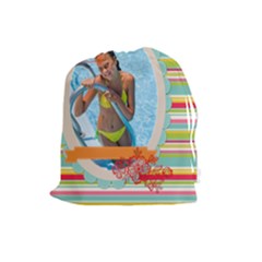summer - Drawstring Pouch (Large)