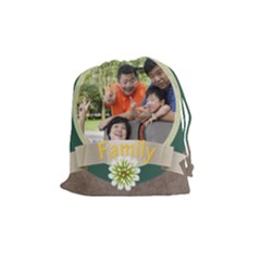 family - Drawstring Pouch (Medium)
