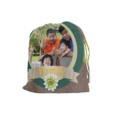 family - Drawstring Pouch (Large)