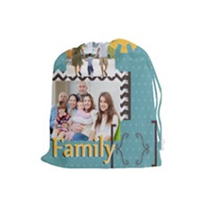 family - Drawstring Pouch (Large)