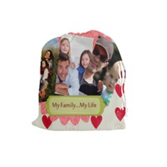 family - Drawstring Pouch (Large)