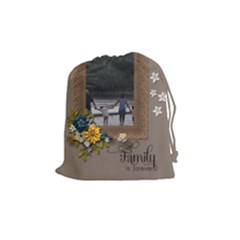 Drawstring Pouch (M): Family is Forever - Drawstring Pouch (Medium)