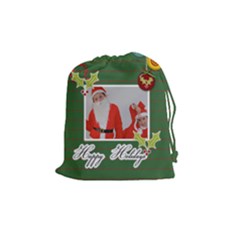 Drawstring Pouch (M): Happy Holidays - Drawstring Pouch (Medium)