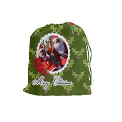 Drawstring Pouch: (L) Merry Christmas2 - Drawstring Pouch (Large) Drawstring Pouch: (L) Merry Christmas2 - Drawstring Pouch (Large)