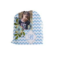 Drawstring Pouch (L): Chevron Blue - Drawstring Pouch (Large) Drawstring Pouch (L): Chevron Blue - Drawstring Pouch (Large)