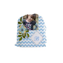 Drawstring Pouch (M): Chevron Blue - Drawstring Pouch (Medium) Drawstring Pouch (M): Chevron Blue - Drawstring Pouch (Medium)