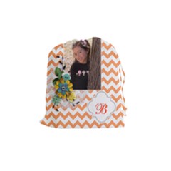 Drawstring Pouch (M): Chevron Orange - Drawstring Pouch (Medium) Drawstring Pouch (M): Chevron Orange - Drawstring Pouch (Medium)
