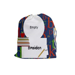 Drawstring Pouch (L): School Stuff3 - Drawstring Pouch (Large) Drawstring Pouch (L): School Stuff3 - Drawstring Pouch (Large)