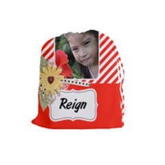 Drawstring Pouch (L): Red Stripes - Drawstring Pouch (Large) Drawstring Pouch (L): Red Stripes - Drawstring Pouch (Large)