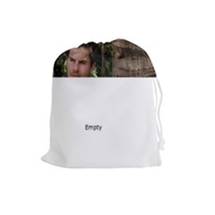 Yellow and silver Drawstring Pouch (large)