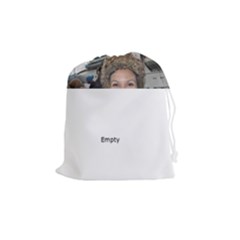 Yellow and silver Drawstring Pouch (medium)