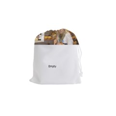Yellow and silver Drawstring Pouch (Small)