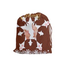 christmas - Drawstring Pouch (Large)