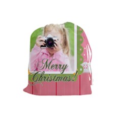 christmas - Drawstring Pouch (Large) christmas - Drawstring Pouch (Large)