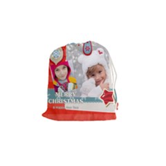 merry christmas - Drawstring Pouch (Small)