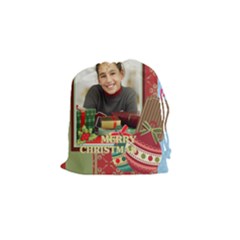 merry christmas - Drawstring Pouch (Small)