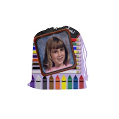 Back to School Pencil Drawstring Pouch Medium - Drawstring Pouch (Medium)