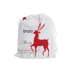 merry christmas - Drawstring Pouch (Large) merry christmas - Drawstring Pouch (Large)