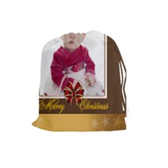 merry christmas - Drawstring Pouch (Large) merry christmas - Drawstring Pouch (Large)