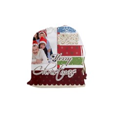merry christmas - Drawstring Pouch (Medium)