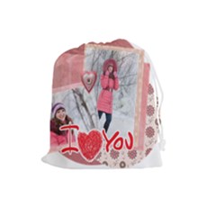 love - Drawstring Pouch (Large)