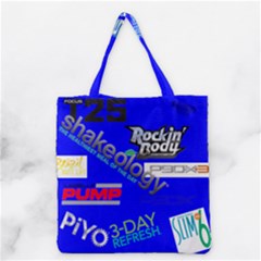blue tote - Grocery Tote Bag