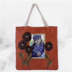 Grocery Tote Bag : Garden Of Flowers 2