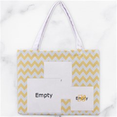Tiny Tote Bag :  Yellow Chevron - Mini Tote Bag