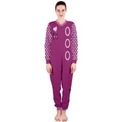 Pink With Spots Onepiece Jumpsuit Ladies