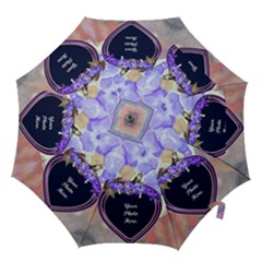 Purple Bleeding Heart Hook Handle Umbrella Medium