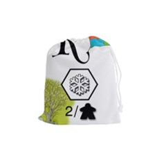 Keyflower_winter_tiles - Drawstring Pouch (Medium)