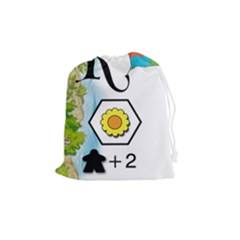 Keyflower Summer Tiles - Drawstring Pouch (Medium)