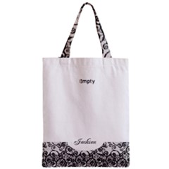 Black And White Zipper Classic Tote Bag
