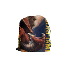 dragon flame - Drawstring Pouch (Medium)