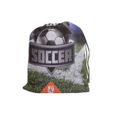 Time of soccer - Level 4 - Drawstring Pouch (Large)