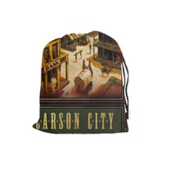 Carson City tiles - Drawstring Pouch (Large)