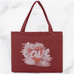Bright Red Romantic Watercolor Love Canvas Bag - Mini Tote Bag