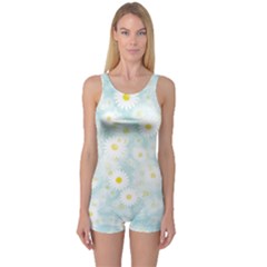 flower - One Piece Boyleg Swimsuit