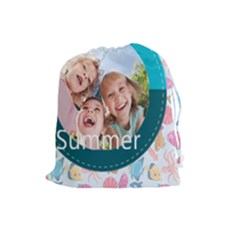 summer time - Drawstring Pouch (Large)