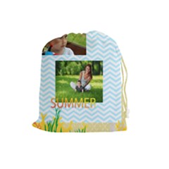 summer time - Drawstring Pouch (Large) summer time - Drawstring Pouch (Large)