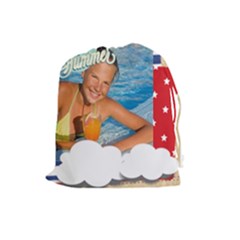 summer time - Drawstring Pouch (Large)