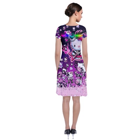 Short Sleeve Front Wrap Dress 