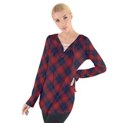 McKnight Clan Tartan Full Top - Tie Up T-Shirt
